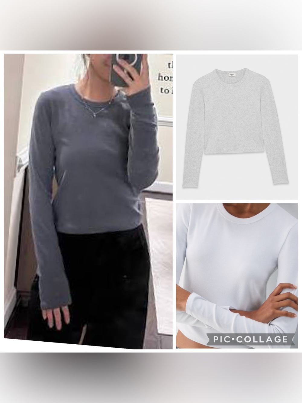 Bundle of 3 Aritizia Sunday Best BestHug Little Ribbed Long Sleeve
